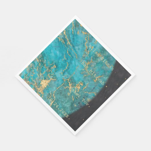 Bat oder Bar Mitzvah aus dieser Welt Napkins Serviette (Ecke)