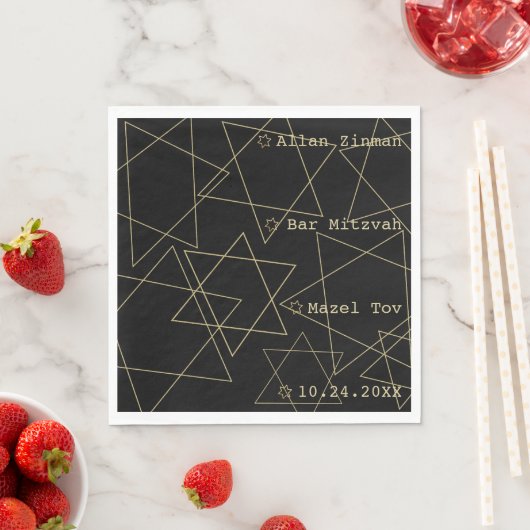 Bat oder Bar Mitzvah aus dieser Welt Stars Napkins Serviette (Beispiel)