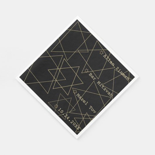 Bat oder Bar Mitzvah aus dieser Welt Stars Napkins Serviette (Ecke)