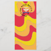 Bat oder Bar Mitzvah Elegant Silvery Swirt Menü Menükarte (Rückseite)