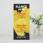 Bat oder Bar Mitzvah GAME auf dem Menü "Lebensmitt Menükarte (Stehend Vorderseite)