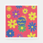 Bat oder Bar Mitzvah Napkin Flower Serviette (Vorderseite)