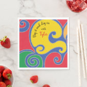 Bat oder Bar Mitzvah Napkin Glittery Wirbel Serviette (Beispiel)