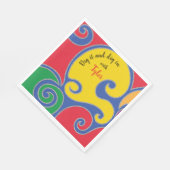 Bat oder Bar Mitzvah Napkin Glittery Wirbel Serviette (Ecke)