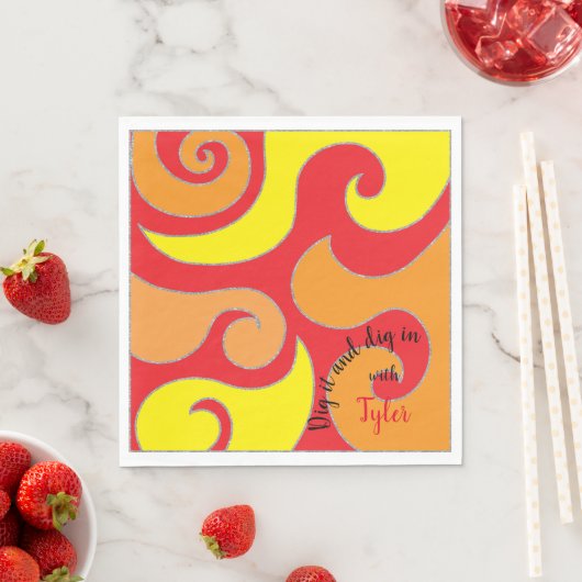 Bat oder Bar Mitzvah Napkin Swirbeln Serviette (Beispiel)