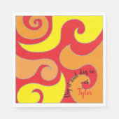 Bat oder Bar Mitzvah Napkin Swirbeln Serviette (Vorderseite)