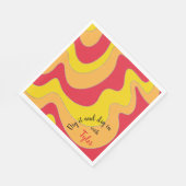 Bat oder Bar Mitzvah Napkin Waves Serviette (Ecke)