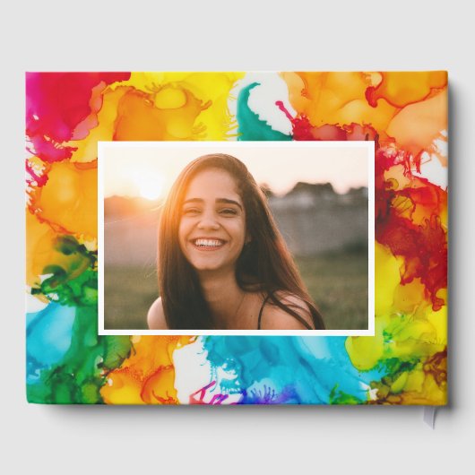 Bat oder Bar Mitzvah Party Farbiges Gästebuch (Rückseite)