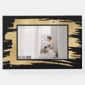 Bat oder Bar Mitzvah Party Gold Tallit Gästebuch (Rückseite)