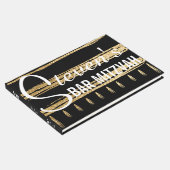 Bat oder Bar Mitzvah Party Gold Tallit Gästebuch (Ecke)