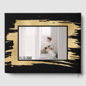 Bat oder Bar Mitzvah Party Gold Tallit Gästebuch (Rückseite)