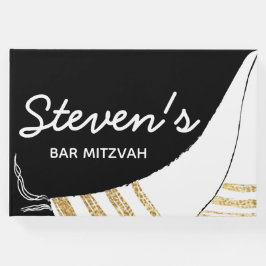 Bat oder Bar Mitzvah Party Schwarzes Gold Gästebuc Gästebuch