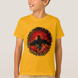 Bat on Fire Digital Art T-Shirt