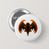 Bat Orange Das MUSEUM Zazzle Geschenke Button (Vorne & Hinten)