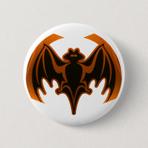 Bat Orange Das MUSEUM Zazzle Geschenke Button