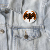 Bat Orange Das MUSEUM Zazzle Geschenke Button (Beispiel)