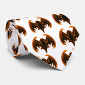 Bat Orange Das MUSEUM Zazzle Geschenke Krawatte (Gerollt)