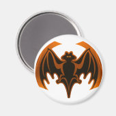 Bat Orange Das MUSEUM Zazzle Geschenke Magnet (Vorderseite/Rückseite)