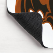 Bat Orange Das MUSEUM Zazzle Geschenke Mousepad (Ecke)