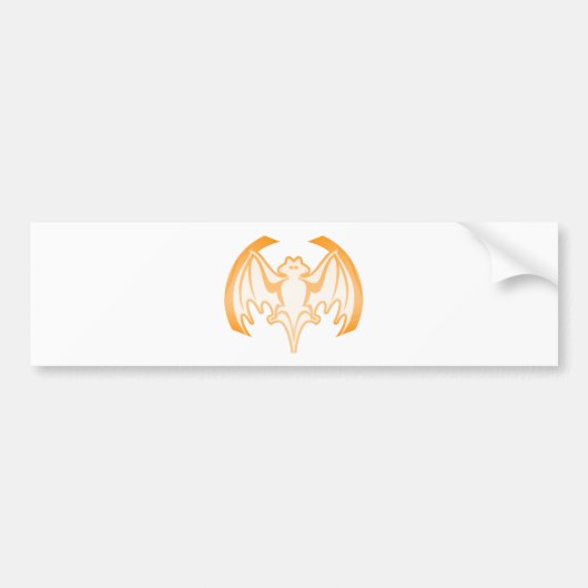 Bat Orange Inv the MUSEUM Zazzle Geschenke Autoaufkleber (Vorne)