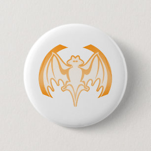 Bat Orange Inv the MUSEUM Zazzle Geschenke Button