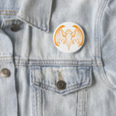 Bat Orange Inv the MUSEUM Zazzle Geschenke Button (Beispiel)