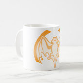 Bat Orange Inv the MUSEUM Zazzle Geschenke Kaffeetasse (Vorderseite Links)