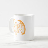 Bat Orange Inv the MUSEUM Zazzle Geschenke Kaffeetasse (Vorderseite Links)