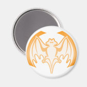 Bat Orange Inv the MUSEUM Zazzle Geschenke Magnet (Vorderseite/Rückseite)