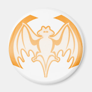 Bat Orange Inv the MUSEUM Zazzle Geschenke Magnet
