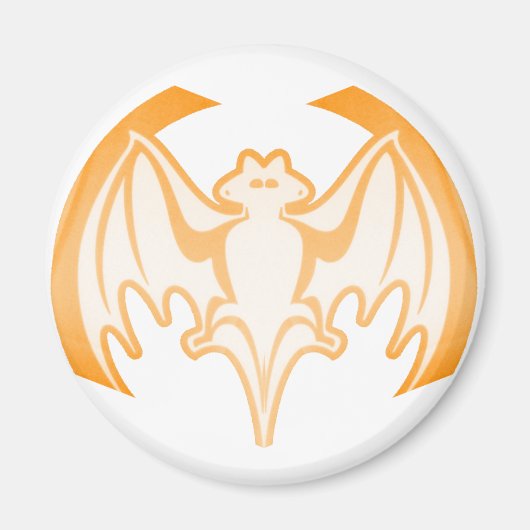 Bat Orange Inv the MUSEUM Zazzle Geschenke Magnet (Vorne)