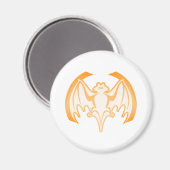 Bat Orange Inv the MUSEUM Zazzle Geschenke Magnet (Vorderseite/Rückseite)