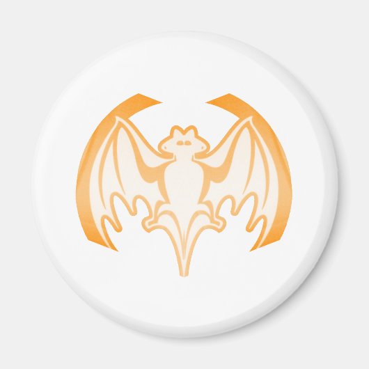 Bat Orange Inv the MUSEUM Zazzle Geschenke Magnet (Vorne)