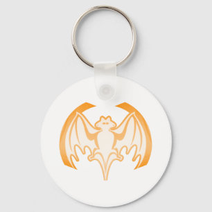 Bat Orange Inv the MUSEUM Zazzle Geschenke Schlüsselanhänger