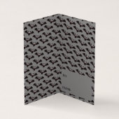 Bat Patterns Halloween Blue Classroom Exchange Car Visitenkarten (Innenseite)