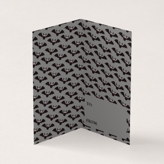 Bat Patterns Halloween Blue Classroom Exchange Car Visitenkarten (Innenseite)