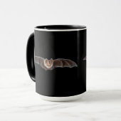 Bat Pipistrellus pipistrellus Illustration Schwarz Tasse (Vorderseite Links)
