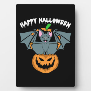 Bat Pumpkin Halloween Outfit Männer Frauen Kinder Fotoplatte