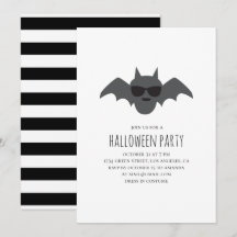 Bat. Schwarz-Weiß-Halloween-Party