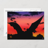 Bat Sculpture near S. Congress Bridge, Austin, TX Postkarte (Vorne/Hinten)