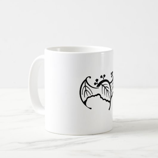 Bat shaped paulownia kaffeetasse (Vorderseite Links)
