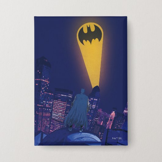 Bat Signal Over Gotham Button (Vorderseite)