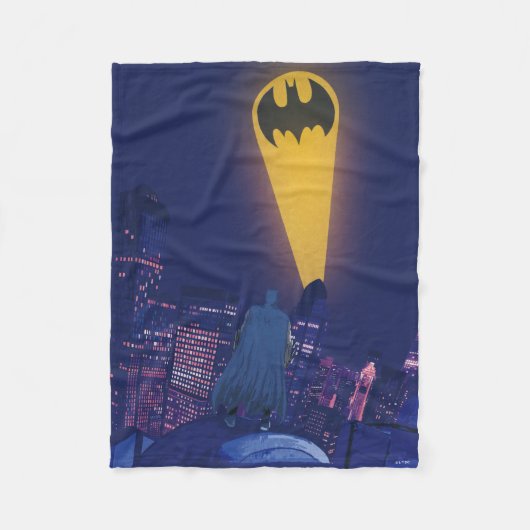 Bat Signal Over Gotham Fleecedecke (Vorderseite)