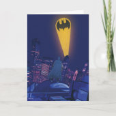 Bat Signal Over Gotham Karte (Vorderseite)