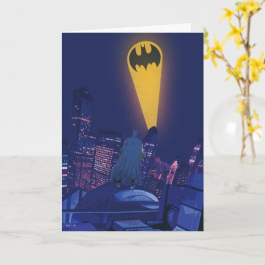 Bat Signal Over Gotham Karte (Gelbe Blume)