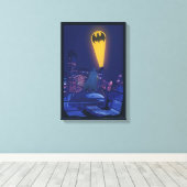 Bat Signal Over Gotham Leinwanddruck (Insitu (Holzboden))