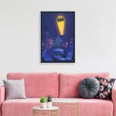 Bat Signal Over Gotham Leinwanddruck (Insitu (Wohnzimmer))