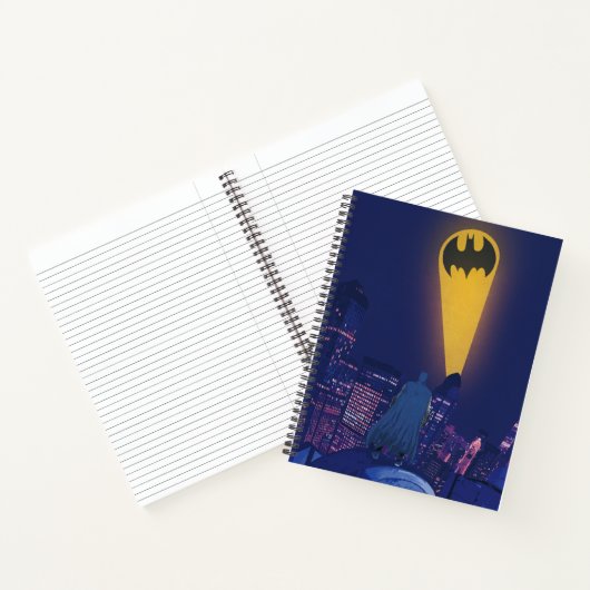 Bat Signal Over Gotham Notizblock (Innenseite)