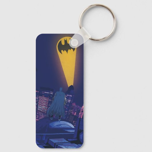 Bat Signal Over Gotham Schlüsselanhänger (Rückseite)