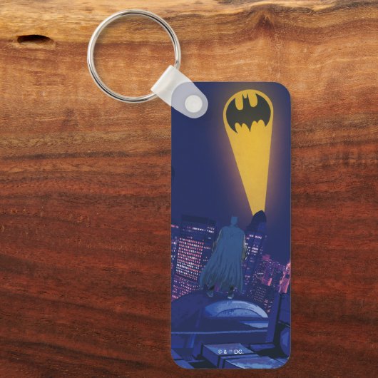 Bat Signal Over Gotham Schlüsselanhänger (Vorderseite)